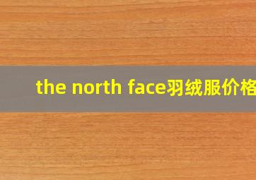 the north face羽绒服价格